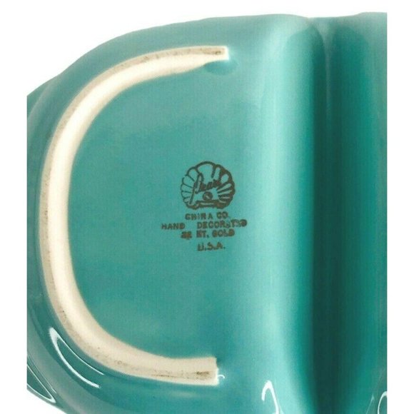 Pearl China CO Robin BLue Egg Divided Dish Gold - Picture 8 of 8